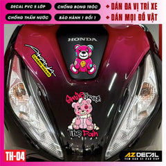 Sticker Dán Xe Máy, Xe Điện, Xe Đạp, Mũ Bảo Hiểm | TH-04