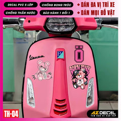 Sticker Dán Xe Máy, Xe Điện, Xe Đạp, Mũ Bảo Hiểm | TH-04