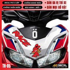 Sticker Dán Xe Máy, Xe Điện, Xe Đạp, Mũ Bảo Hiểm | TH-05