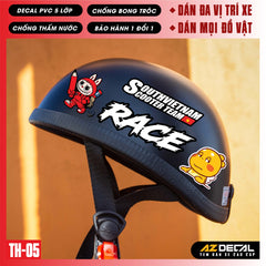 Sticker Dán Xe Máy, Xe Điện, Xe Đạp, Mũ Bảo Hiểm | TH-05