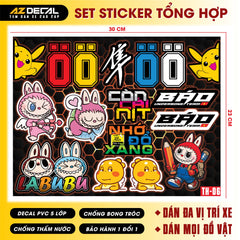 Sticker Dán Xe Máy, Xe Điện, Xe Đạp, Mũ Bảo Hiểm | TH-06