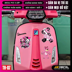 Sticker Dán Xe Máy, Xe Điện, Xe Đạp, Mũ Bảo Hiểm | TH-07