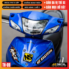 Sticker Dán Xe Máy, Xe Điện, Xe Đạp, Mũ Bảo Hiểm | TH-09