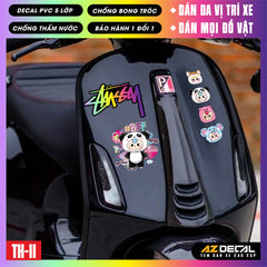 Sticker Dán Xe Máy, Xe Điện, Xe Đạp, Mũ Bảo Hiểm | TH-11