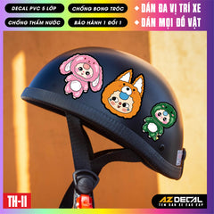 Sticker Dán Xe Máy, Xe Điện, Xe Đạp, Mũ Bảo Hiểm | TH-11