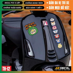 Sticker Dán Xe Máy, Xe Điện, Xe Đạp, Mũ Bảo Hiểm | TH-12