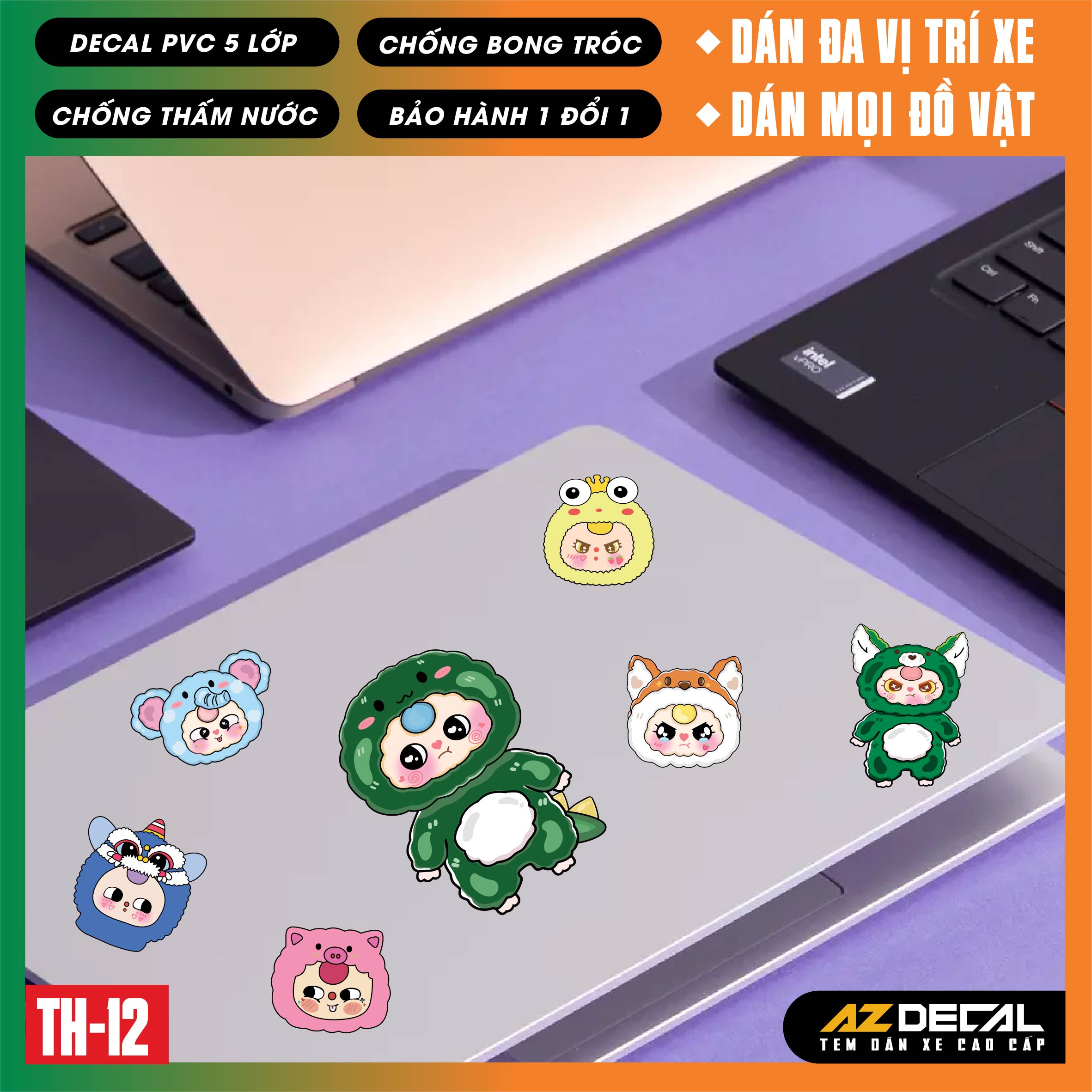Sticker Dán Xe Máy, Xe Điện, Xe Đạp, Mũ Bảo Hiểm | TH-12