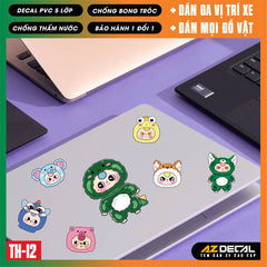 Sticker Dán Xe Máy, Xe Điện, Xe Đạp, Mũ Bảo Hiểm | TH-12