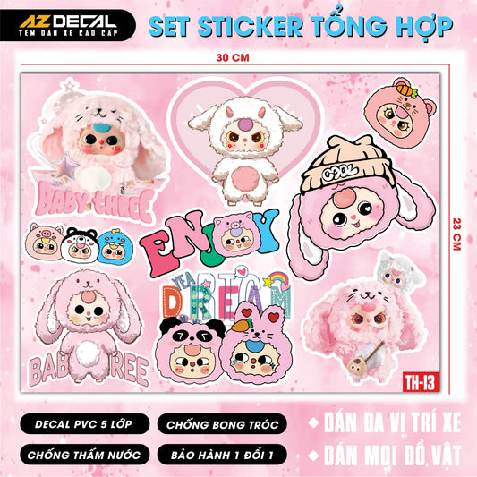 Sticker Dán Xe Máy, Xe Điện, Xe Đạp, Mũ Bảo Hiểm | TH-13