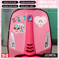 Sticker Dán Xe Máy, Xe Điện, Xe Đạp, Mũ Bảo Hiểm | TH-13