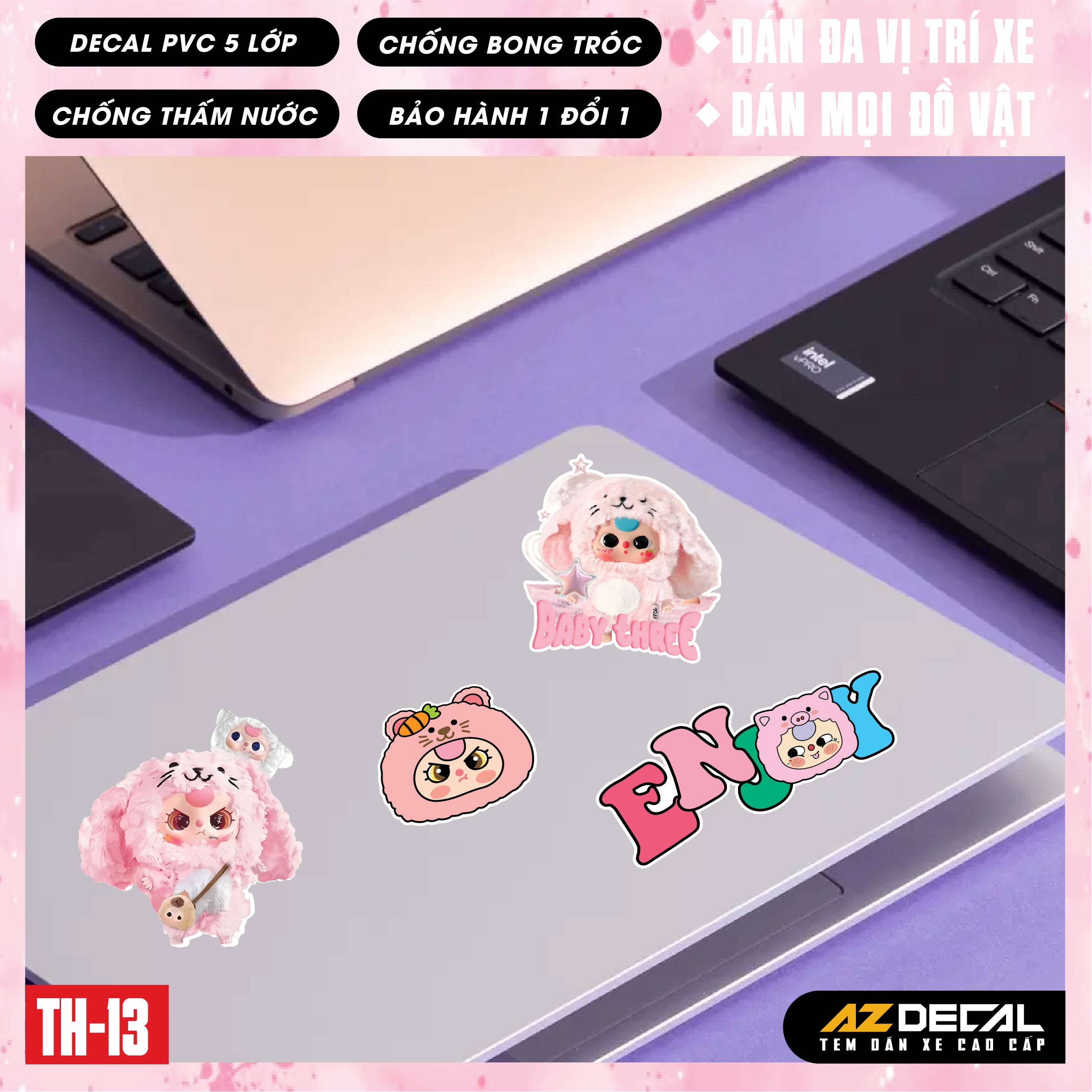 Sticker Dán Xe Máy, Xe Điện, Xe Đạp, Mũ Bảo Hiểm | TH-13