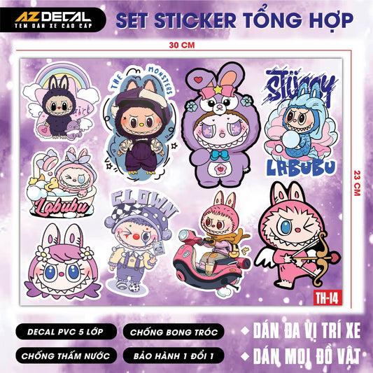 Sticker Dán Xe Máy, Xe Điện, Xe Đạp, Mũ Bảo Hiểm | TH-14