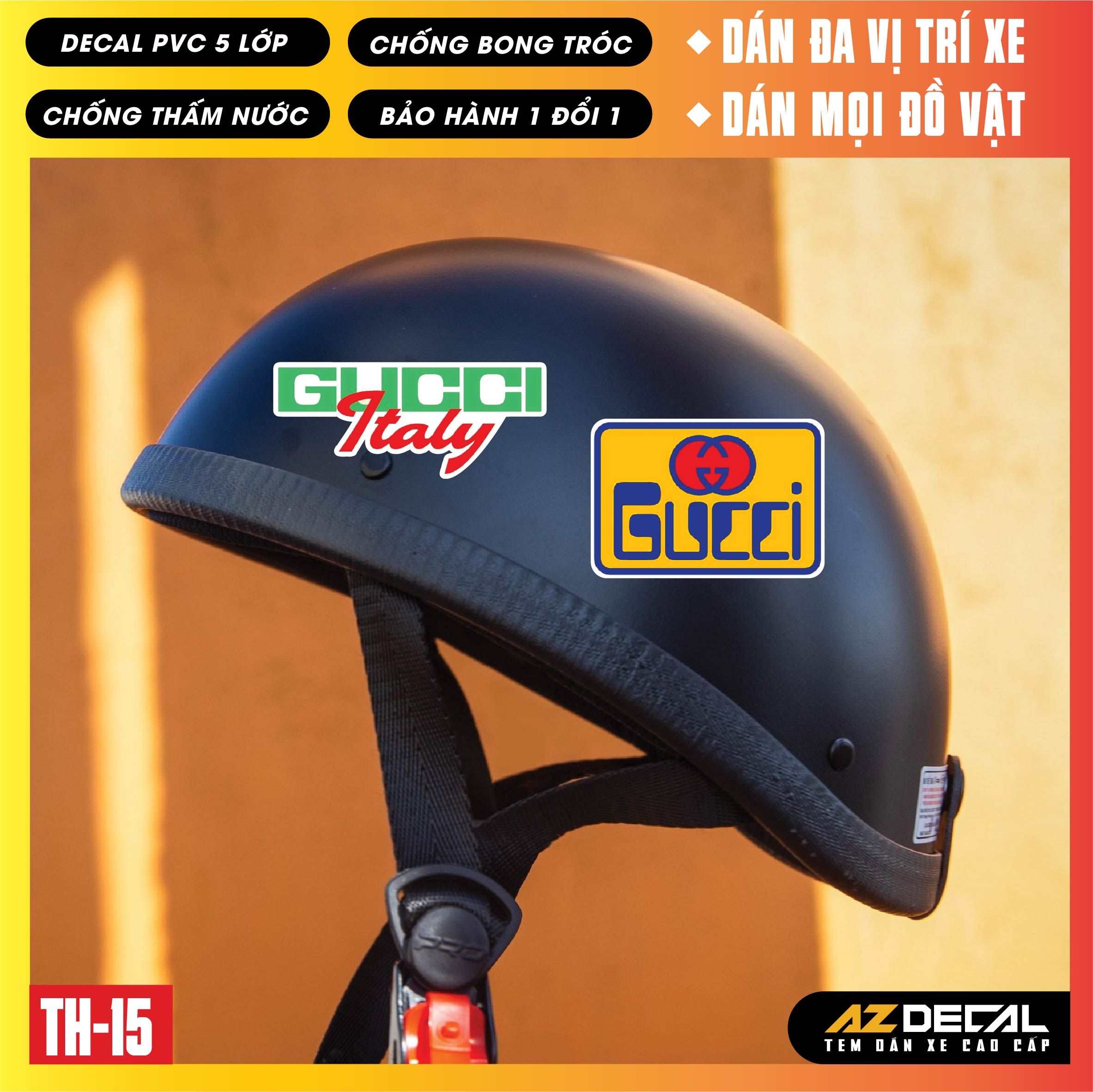 Sticker Dán Xe Máy, Xe Điện, Xe Đạp, Mũ Bảo Hiểm | TH-15