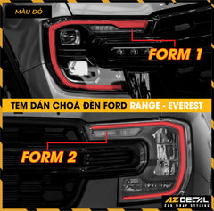 Tem Dán Chóa Đèn Ford Ranger / Everest