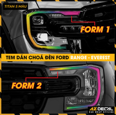 Tem Dán Chóa Đèn Ford Ranger / Everest