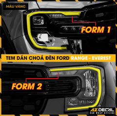 Tem Dán Chóa Đèn Ford Ranger / Everest
