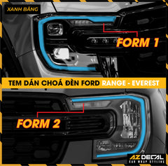 Tem Dán Chóa Đèn Ford Ranger / Everest