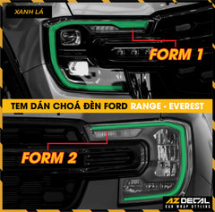 Tem Dán Chóa Đèn Ford Ranger / Everest
