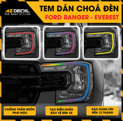 tem dán chóa đèn ford ranger / everest