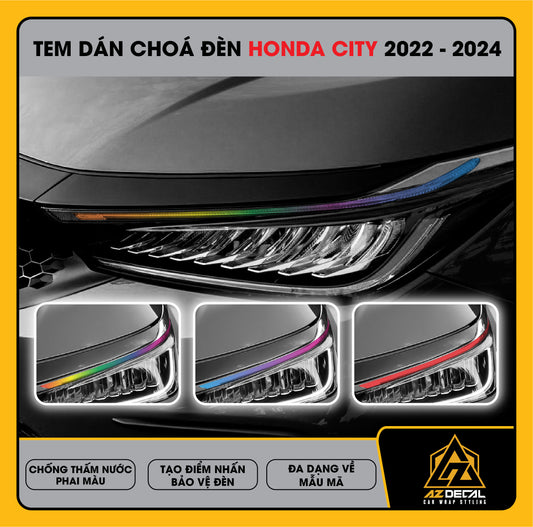 Tem Dán Chóa Đèn Honda City 2022-2024