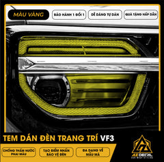 Tem Dán Chóa Đèn Vinfast VF3