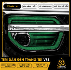 Tem Dán Chóa Đèn Vinfast VF3
