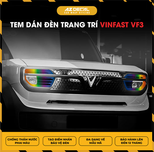 Tem Dán Chóa Đèn Vinfast VF3