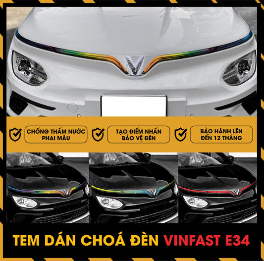 Tem Dán Chóa Đèn Vinfast VF E34