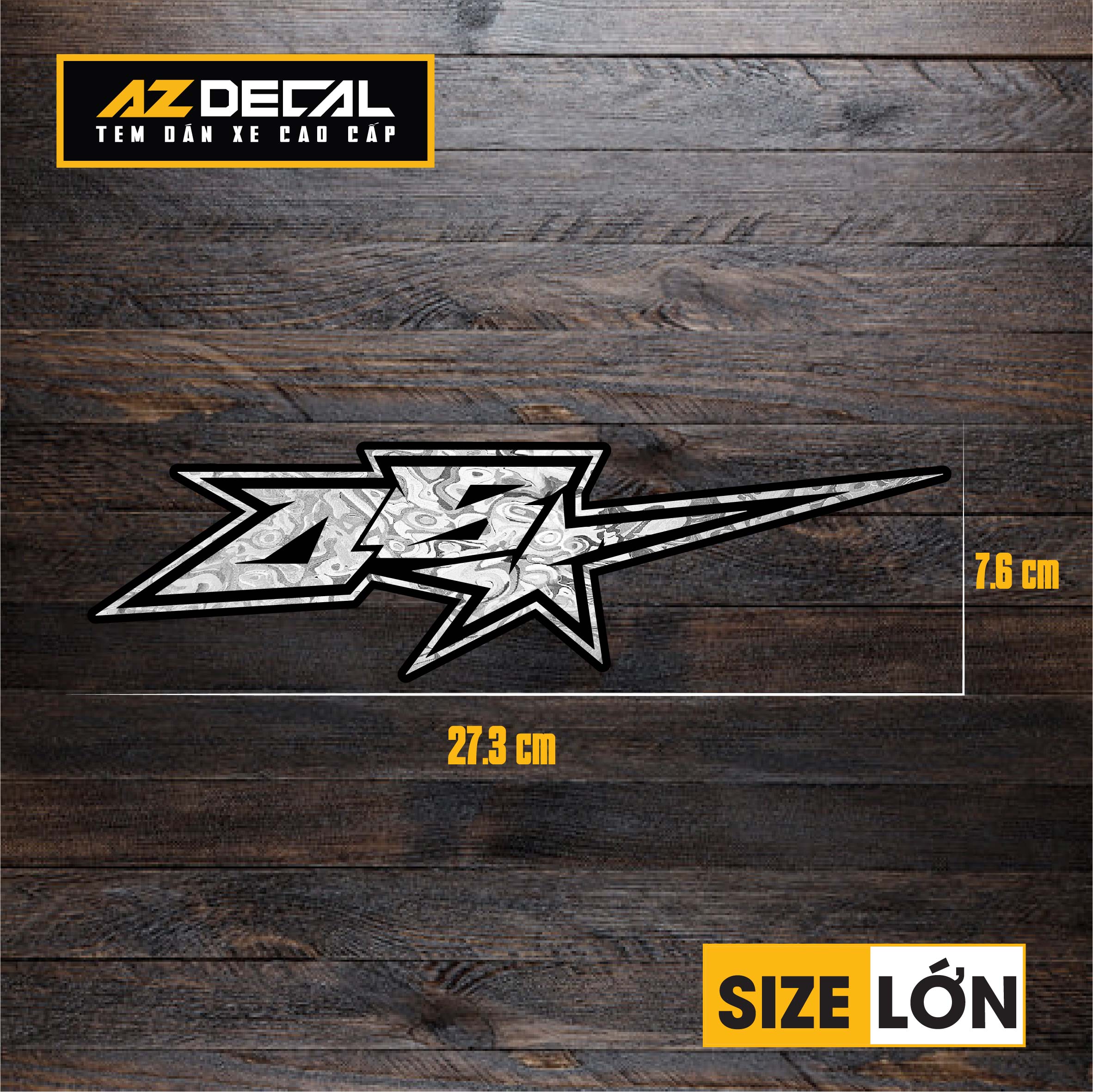 Tem Đa Vị Trí Xe Máy - Tem MOLTAL METAL Mẫu Chữ AIRBLADE Sao lớn