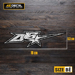 Tem Đa Vị Trí Xe Máy - Tem MOLTAL METAL Mẫu Chữ AIRBLADE Sao Bé