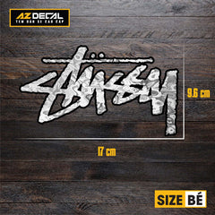 Tem Đa Vị Trí Xe Máy - Tem MOLTAL METAL Mẫu Chữ Anstusy size bé