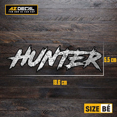 Tem Đa Vị Trí Xe Máy - Tem MOLTAL METAL Mẫu Chữ Hunter size bé