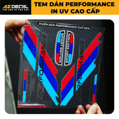 Tem Đa Vị Trí Xe Máy - Tem PERFORMANCE In UV Cao Cấp