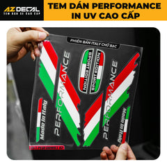 Tem Đa Vị Trí Xe Máy - Tem PERFORMANCE In UV Cao Cấp