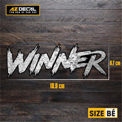 Tem Đa Vị Trí Xe Máy - Tem MOLTAL METAL Mẫu Chữ Winner size bé