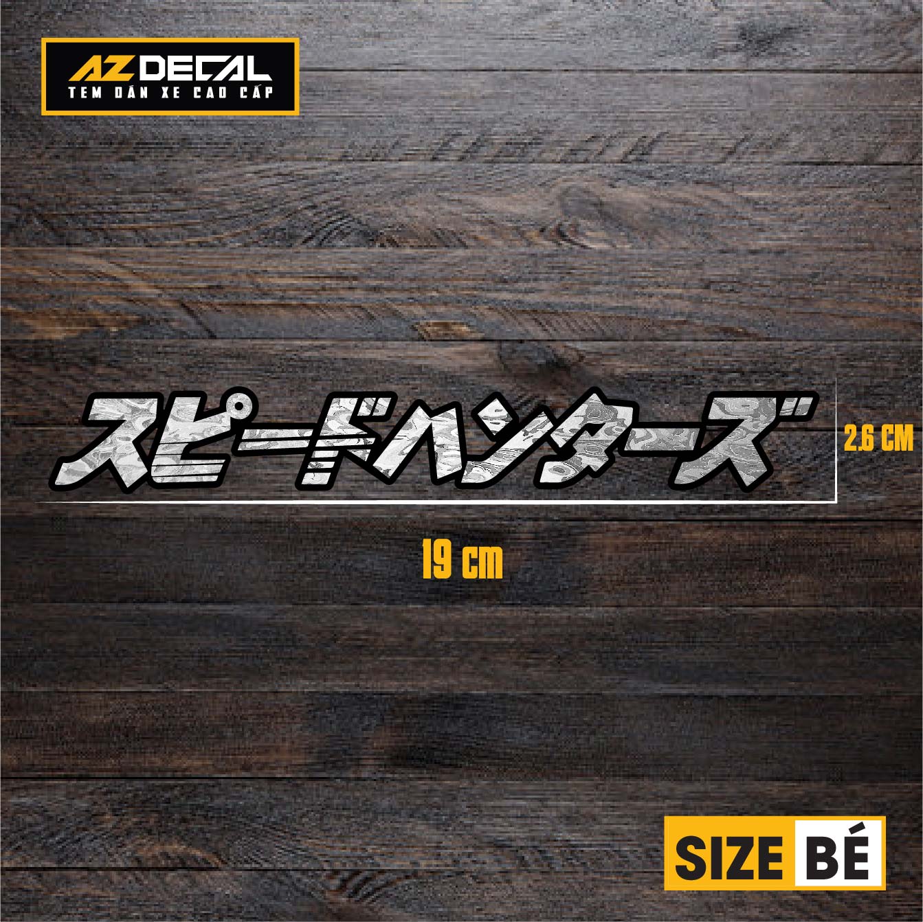 Tem Đa Vị Trí Xe Máy - Tem MOLTAL METAL Mẫu Chữ nhật size bé