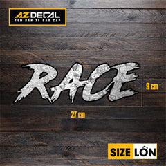 Tem Đa Vị Trí Xe Máy - Tem MOLTAL METAL Mẫu Chữ Race size lớn