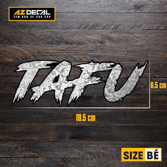 Tem Đa Vị Trí Xe Máy - Tem MOLTAL METAL Mẫu Chữ TAFU size bé