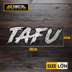 Tem Đa Vị Trí Xe Máy - Tem MOLTAL METAL Mẫu Chữ TAFU size lớn