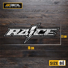 Tem Đa Vị Trí Xe Máy - Tem MOLTAL METAL Mẫu Chữ RACE Sét size bé