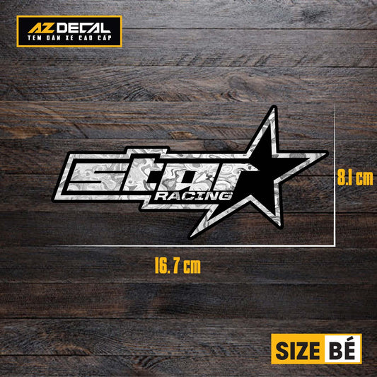 Tem Đa Vị Trí Xe Máy - Tem MOLTAL METAL Mẫu Chữ star size bé