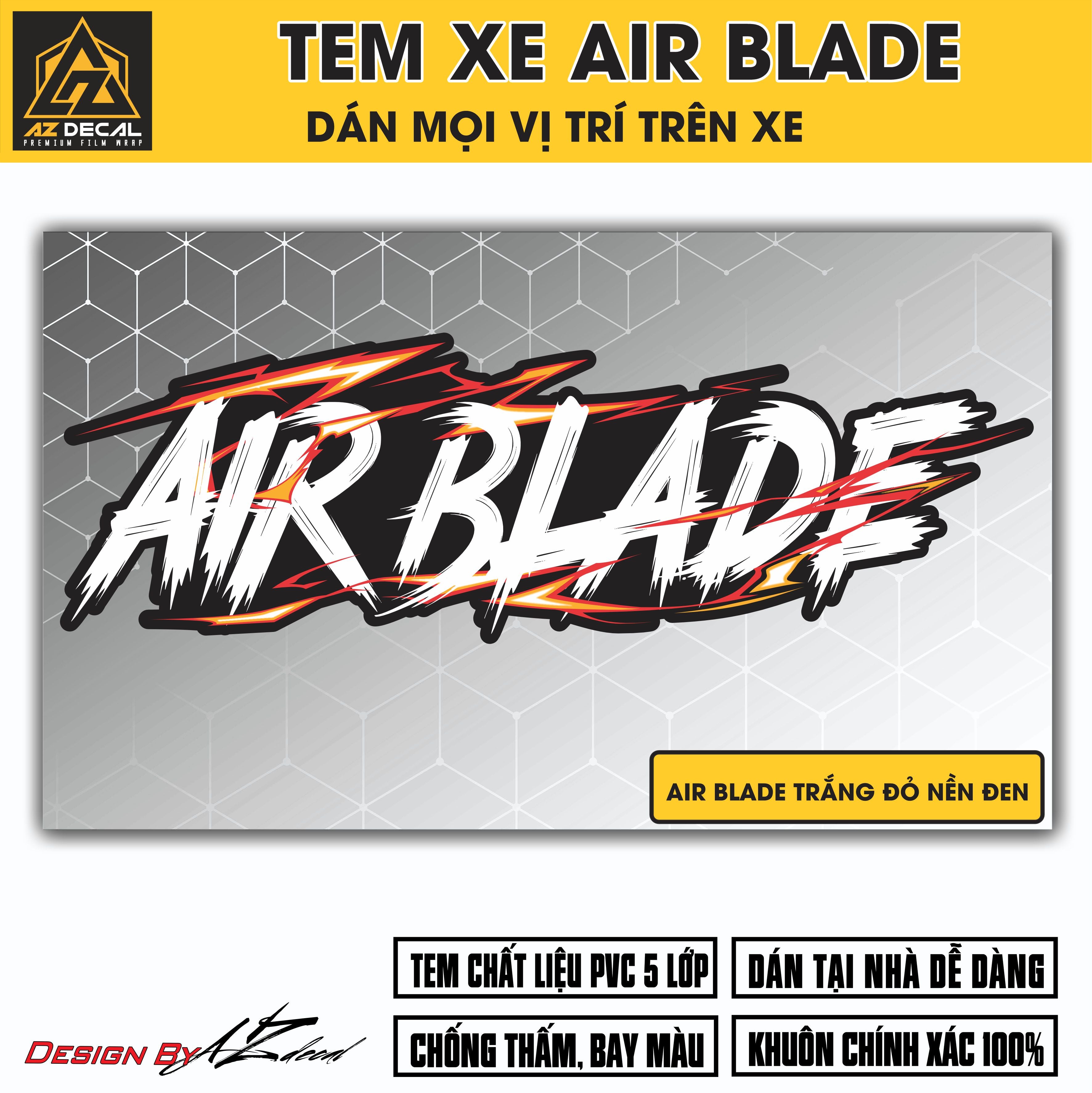 Tem Đa Vị Trí Xe Máy - Tia Sét Hãng Xe AIRBLADE