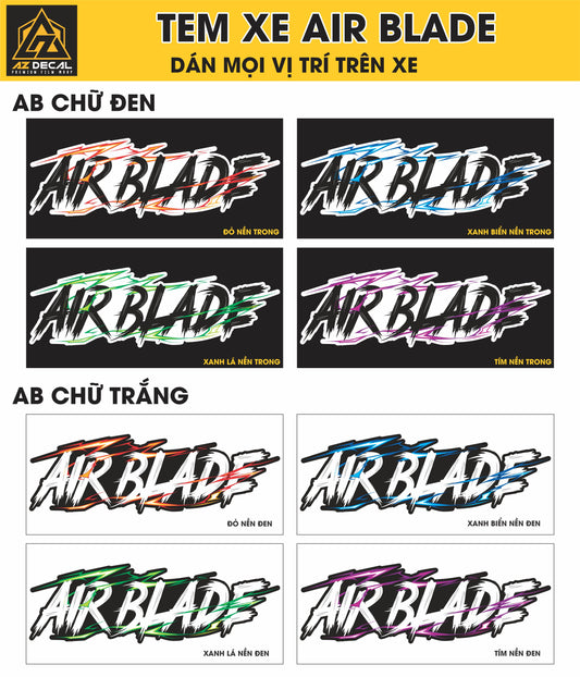 Tem Đa Vị Trí Xe Máy - Tia Sét Hãng Xe AIRBLADE