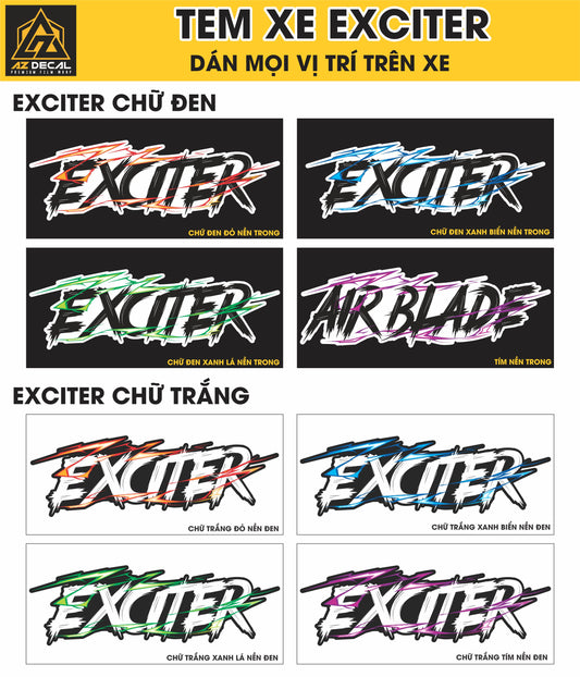 Tem Đa Vị Trí Xe Máy - Tia Sét Hãng Xe EXCITER