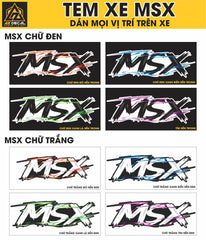 Tem Đa Vị Trí Xe Máy - Tia Sét Hãng Xe MSX