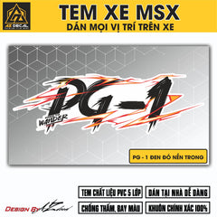 Tem Đa Vị Trí Xe Máy - Tia Sét Hãng Xe PG-1 ĐEN ĐỎ