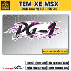 Tem Đa Vị Trí Xe Máy - Tia Sét Hãng Xe PG-1 ĐEN TÍM