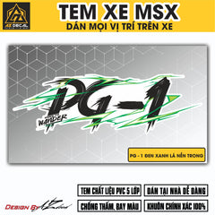 Tem Đa Vị Trí Xe Máy - Tia Sét Hãng Xe PG-1 ĐEN XANH LÁ