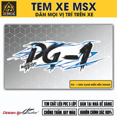 Tem Đa Vị Trí Xe Máy - Tia Sét Hãng Xe PG-1 ĐEN XANH