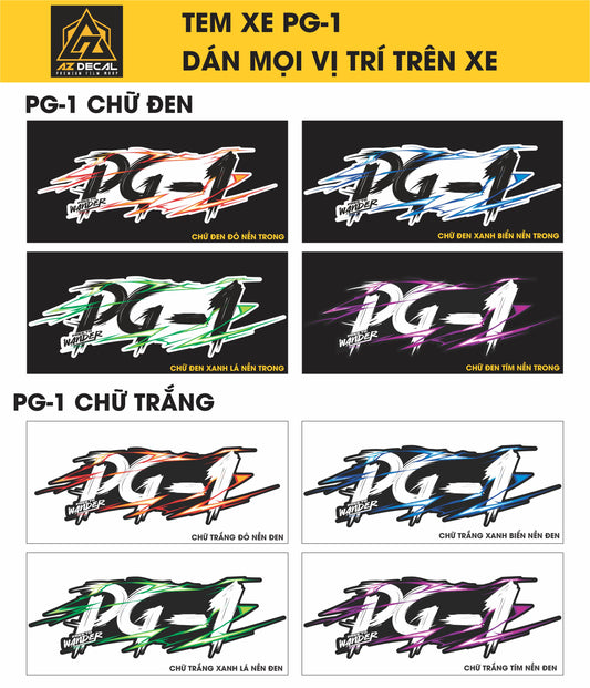 Tem Đa Vị Trí Xe Máy - Tia Sét Hãng Xe PG-1